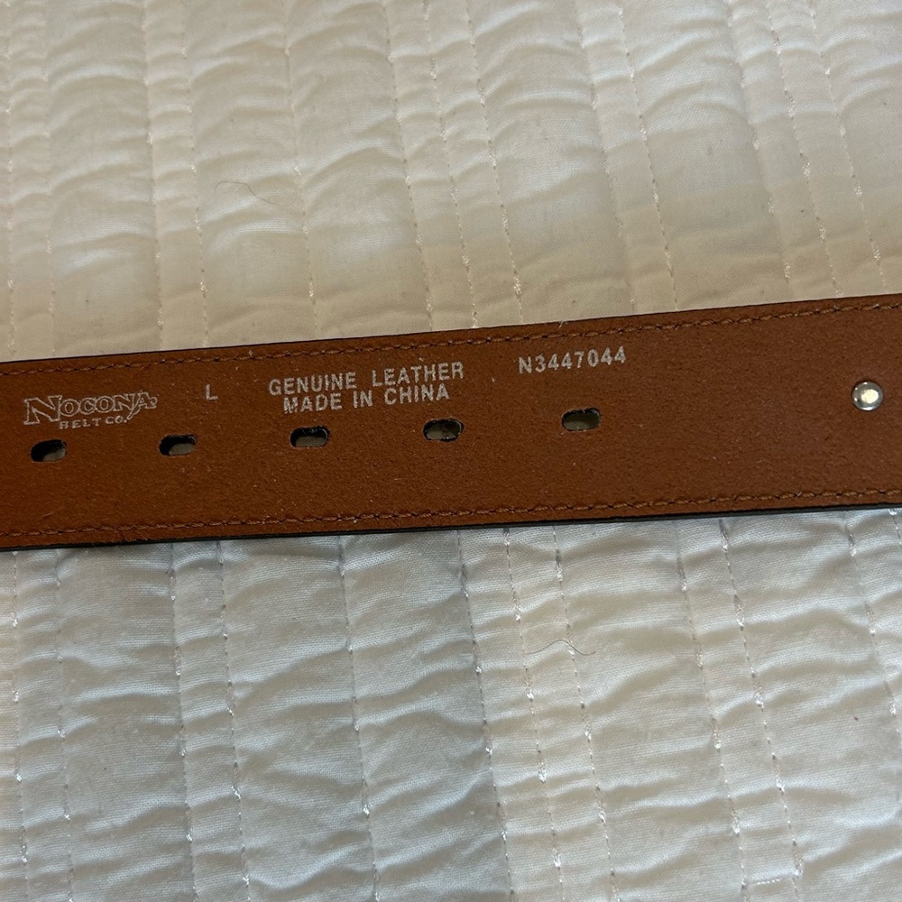 NWOT Nocona Ladies Western Rhinestone Belt Brown with Silver Buckle Size L - Picture 6 of 6